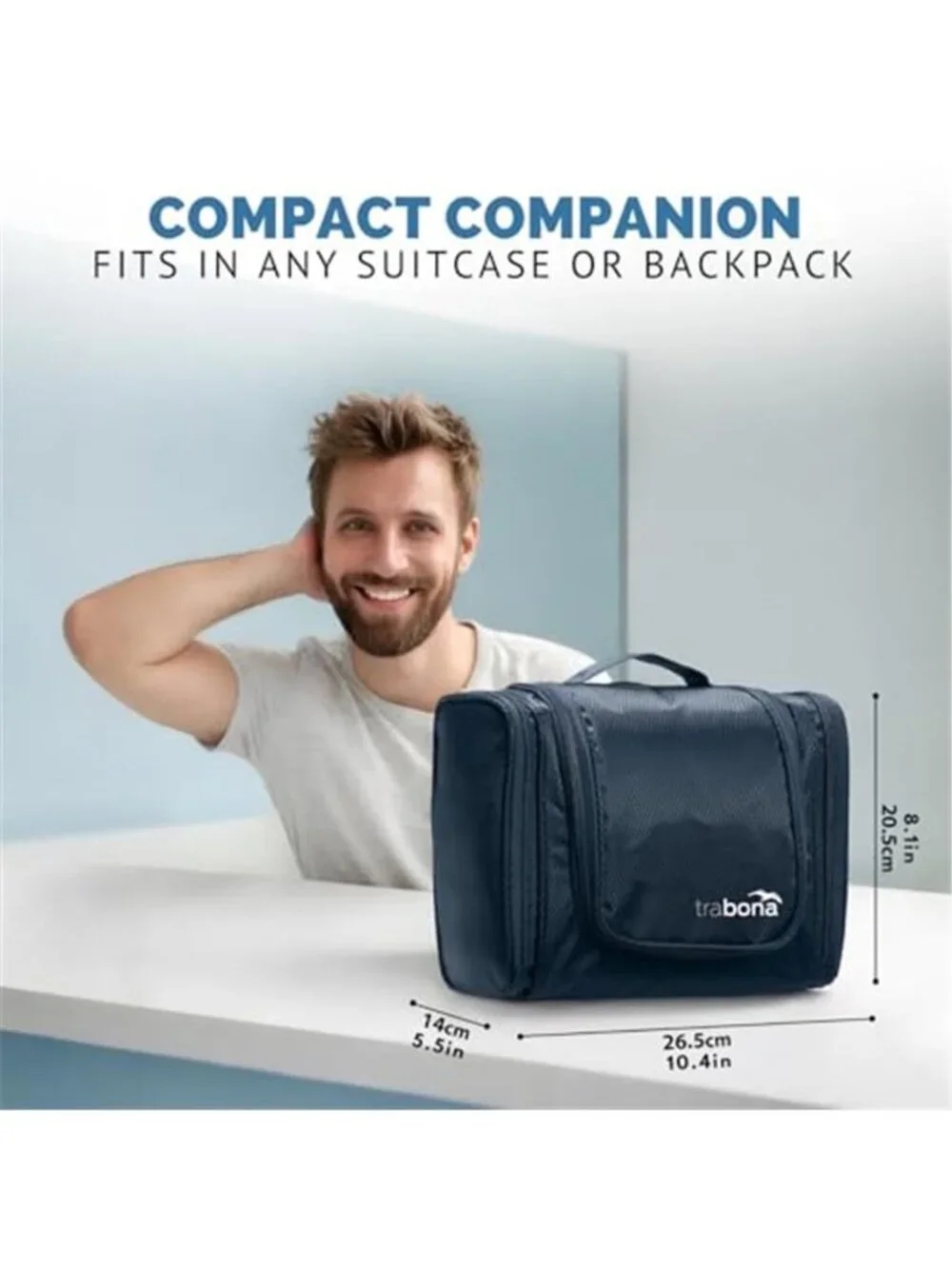 Hanging Toiletry Bag Travel Organizer Waterproof Dopp Kit Cosmetic Case Large